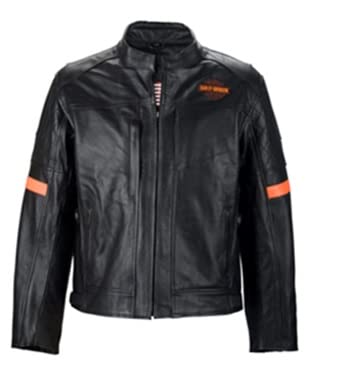 Men's Motorcycle Real Cow Leather Jacket for Moto Biker Black
