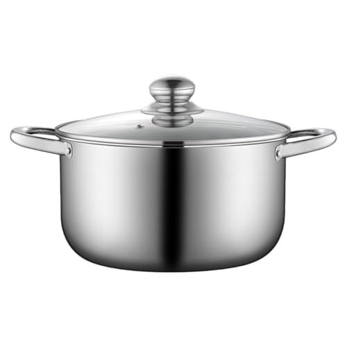 FRCOLOR Olla y de Energía de Sopa de Acero Inoxidable Tapa de, Resistente Corrosión Adecuado para Cocina en Inducción y Uso Diario