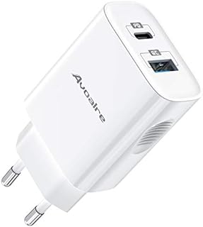 Avoalre iPhone Fast Charger 20W iPhone iPad Ładowarka USB C+ A iPhone USB ładowarka do iPhone 13 12 11 SE 2020 X 8 7 6 iPad Pro Air Mini/Samsung [Certyfikat MFi Certified]