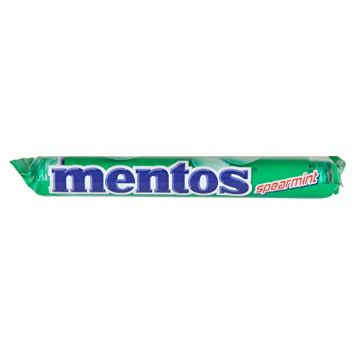 MENTOS - Soft Mints - Crisp Outer Shell and Soft Centre - Spearmint Flavour x 5 Rolls