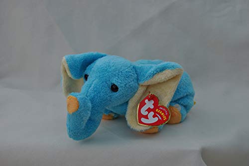 Peluche TY Beanie Baby JIMBO the Elephant éléphant de cirque bleu