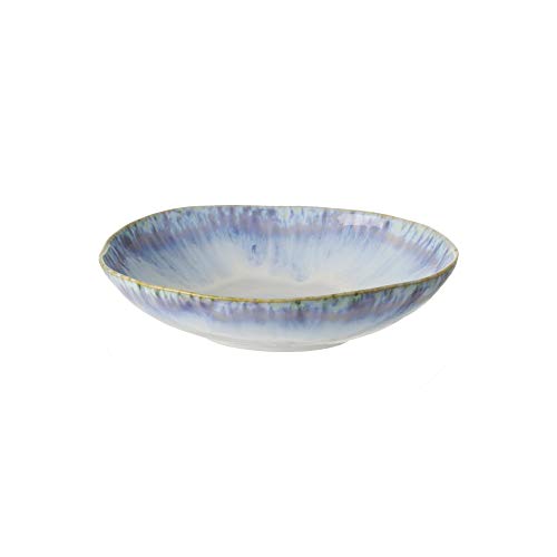 Costa Nova Ceramic Stoneware Soup & Pasta Bowl - Brisa Collection, Ria Blue | Microwave & Dishwasher Safe Dinnerware | Food Safe Glazing | Restaurant Quality Tableware