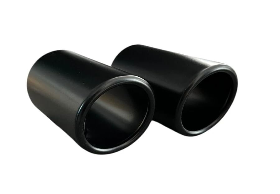 Auspuffblende Endrohr schwarz kompatibel MX5 MX-5 ND ab 2015 2x 65mm rund