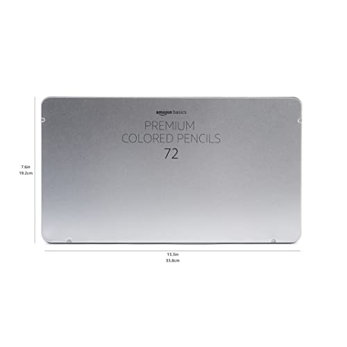 Amazon Basics Coloured Pencils in Tin Box, Pack of 72 - Assorted Colours - 4