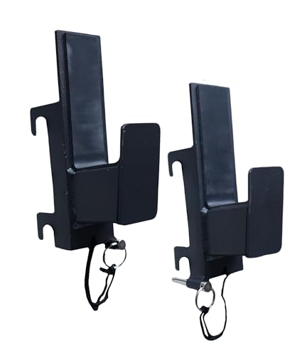 STEADY ハーフラック 22段階×5.5cmの高さ調整 13cmのバーベルホルダー 耐荷重350s パワーラック 懸垂バー ベンチプレス ぶら下がり健康器 スクワット 筋トレ器具 ST146-B (3.ブラック/バーベルホルダー(2個))