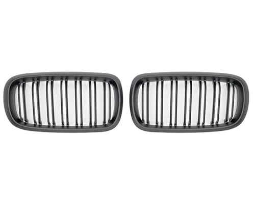Calandre avant pour BMW X5 F15 X6 F16 grille noire mate double lamelle 2 lignes