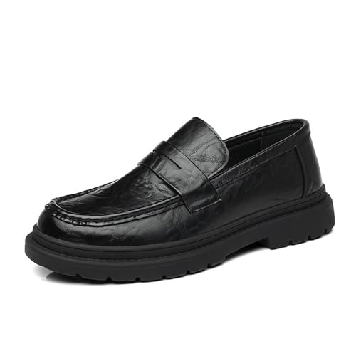 Oxford Shoes for Men Faux Leather Business Slip On Breathable Low Top Party