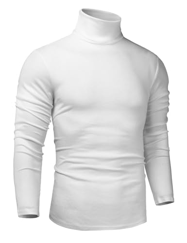 iWoo Men's Casual Turtleneck Pullover Sweaters Long Sleeve Slim Fit Warm Basic Tops