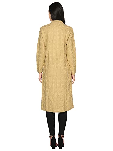 Image of HAUTEMODA Women Wollen Self Design Long Coat /Sweater for Winters