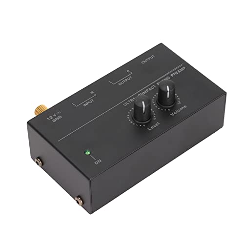PP500 Phono Preamp Low Noise Stereo Input Output Sensitive Record Player Preamplifier for Turntable Fans (US Plug)