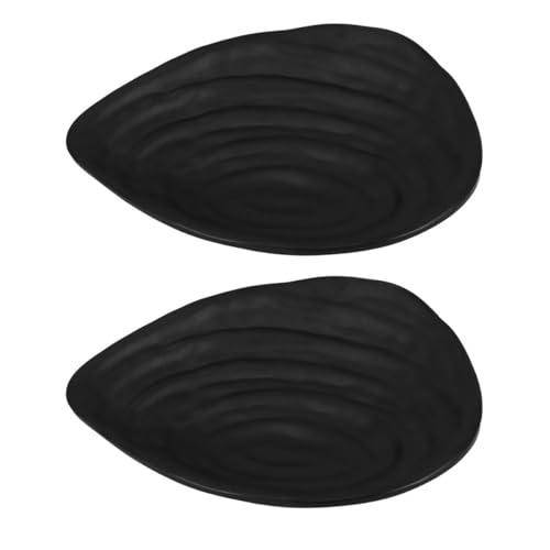 Platos de sushi de melamina negros, set x2 miniatura 1