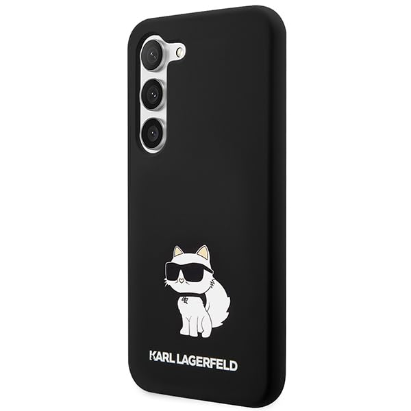 CG MOBILE Karl Lagerfeld KLHCS24SSNCHBCK Coque Rigide pour S24 S921 Noir Silicone Choupette