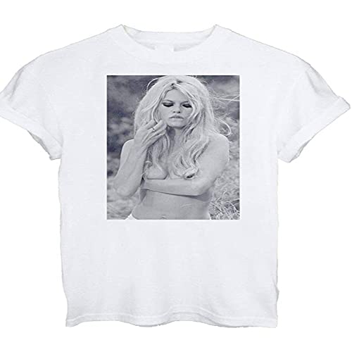 QLKNSC Brigitte Annemarie Bardot French Actress Singer Men TT-Shirts à Manches Courtes(X-Large)
