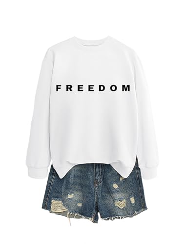 Charlie Kirk Freedom Sweatshirt, Freedom Sweatshirt, Charlie Kirk Shirt, Letter Printed Crewneck for Men Women