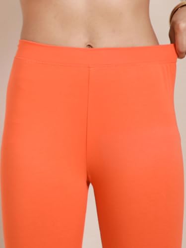 Image of TWIN BIRDS Super Stretchable Cotton Elasthane Fabric Ankle Length Leggings for Women