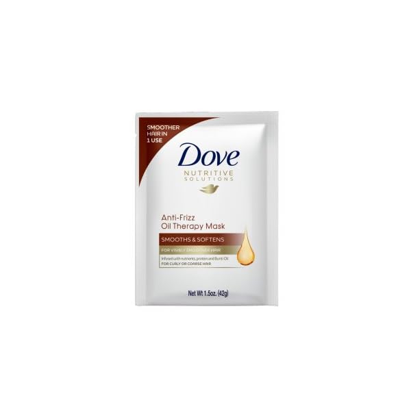 Dove Anti-Frizz Oil Smooth Hair Mask, 1.5 oz (Pack of 2)