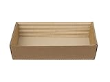 Tessera Bio Products QWBT Kraftpapier 2-Lagige Tablett, Naturfarbe, 23.5cm Länge, 20cm Breite, 5cm Höhe, 100 pcs