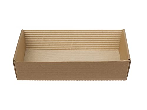 Tessera Bio Products QWBT Kraftpapier 2-Lagige Tablett, Naturfarbe, 23.5cm Länge, 20cm Breite, 5cm Höhe, 100 pcs