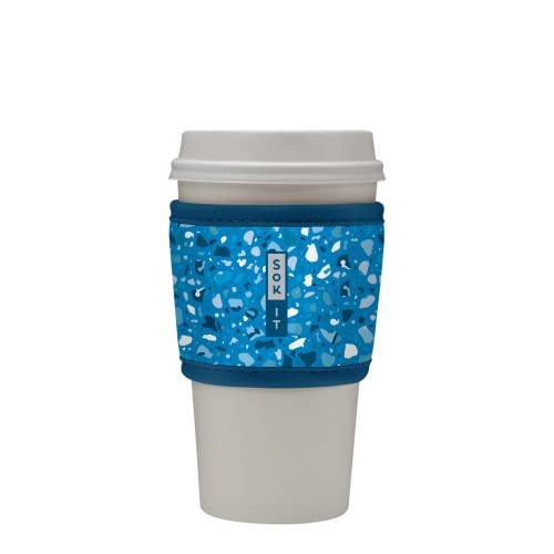 Sok It HotSok Coffee & Tea Reusable Insulated Neoprene Cup Sleeve (Sky Terrazzo, One Size Coffee Sleeve)