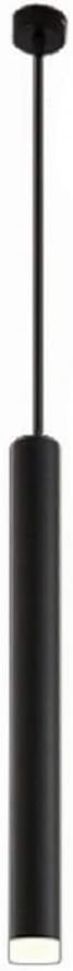Pendant Light, Post Modern Metal Tube Pendant Lighting 1 Light LED Down-Light for Island Bar, Cafe Shop Black, 19.5 Inch