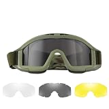 Tactical Military Goggles with 3 Interchangeable PC...