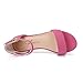 Athlefit Girls Sandals Open Toe Ankle Strap Low Heels Girl Dress Shoes For Toddler Little Big Kid Size 4