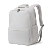 Hanke Expandable Travel Backpack 16 Inch, Full-Open Laptop Backpack Fits 15.6 Inch, Carry On Personal Item Bag with Luggage Strap, Business Work Backpack for Women Men, Grey (Cool Grey)