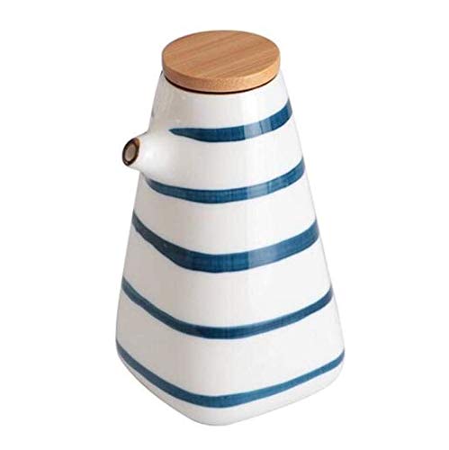 Distributeur d'huile, vaporisateur d'huile, mini bouteille d'huile d'olive de 220 ml, bouteille de vinaigre, distributeur de sauce d'olive en céramique, bouteille d'épices de stockage anti-poussière(B
