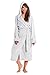 Produktbild CityComfort Bademantel Damen, Morgenmantel, Saunamantel für Spa, Kimono, Bademantel Damen Frottee, Pink Robe, Kuschelfleece mit Kapuze und Taschen, Platin, L (Herstellergröße: 16/18)