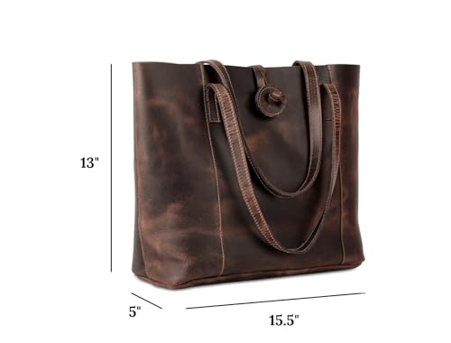 Image of Genuine Leather Tote Bag | Handbag | Shopper Purse Shoulder Bag