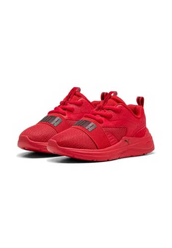 Basket PUMA Soft Wired 2 PS rouge et noir en taille 21 pour enfant