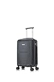 FLYMAX 56x45x25 British Airways EasyJet Cabin Bag Carry on Suitcase Hand Luiggage Exact FIT Hard Shell Cabin Suitcase Only 3kg + 3 Digit Lock + Telescopic Handle Lightweight 4 Wheel Suitcase 57 Litre