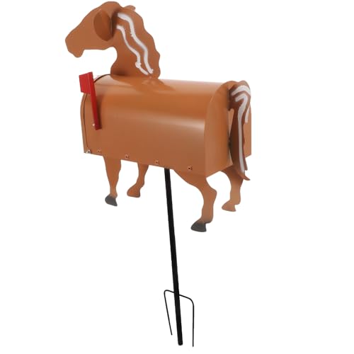 Boîte aux lettres en fer de cheval solide et durable pour décoration extérieure - 2