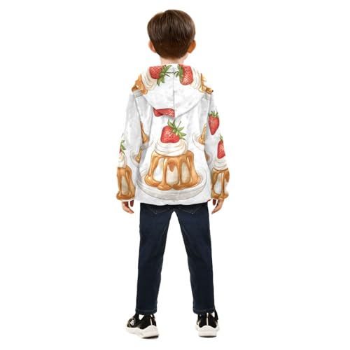 Vanilla Pudding Girls Fleece Jacket Girls Fall Jacket Girls Zip Up Hoodie Girls Sherpa Jacket 2-10T4