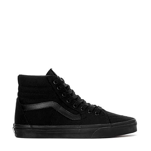 Vans SK8 Hi Black/Black Canvas Mens US 133