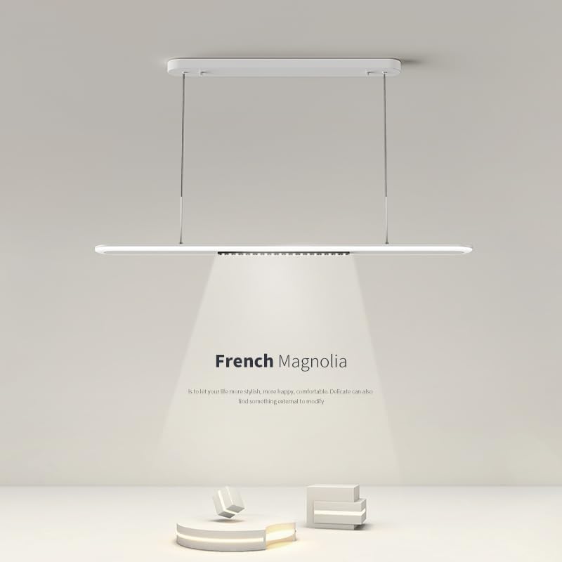 Lampadario A Sospensione LED 70W Design Allungato - Dimmerabile Con Telecomando, 3 Temperature Colore, Per Interni