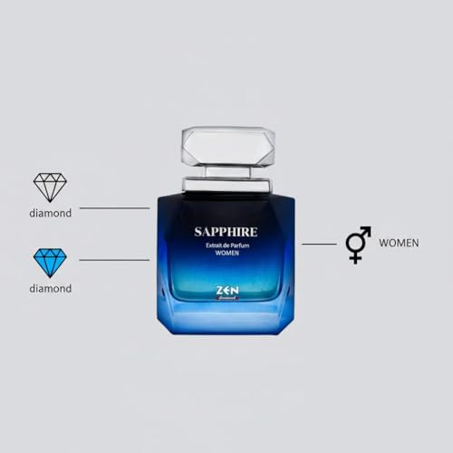 Image of Sapphire Women's Luxurious Perfume - Long-Lasting Fragrance for Women,100 ml, Travel Friendly Eau De Perfume | Ideal for Gift, Dates, Parties & Daily use