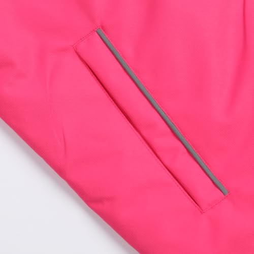 Image of Jingle Bongala Kids Waterproof Rain Jackets Lightweight Raincoats Fleece & Knitted Lining Hooded Windbreaker for Boys Girls