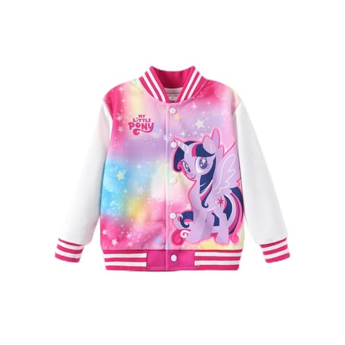 PATPAT My Little Pony Chaqueta bomber para niñas Batik Mangas largas Chaqueta de béisbol MLP Regalos para el colegio Otoño-invierno Sudadera Moda Bonita Unicornio Abrigo Ropa de dibujos animados