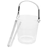 Seau à glaçons portatif : ce seau est fabriqué en acier inoxydable et en verre, ce qui le rend facile à transporter et à nettoyer. idéal pour les fêtes