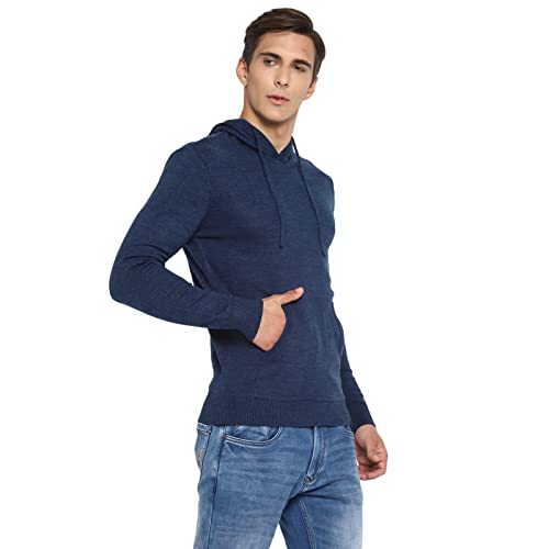 Image of Red Chief Men Acrylic Plain Hooded Sweater