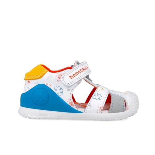 Biomecanics SANDALIA ESTAMPADA BLANCO Y YEMA