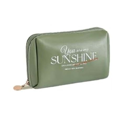 Durable Zipper Waterproof Travel Organizer Large Capacity Wash Pouch Cosmetic Bag Makeup Bag Toiletry Bag(L,Green)