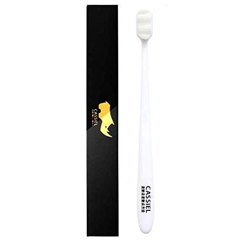 Cassiel Nano Toothbrush - Ultra Fine 20,000 Micro Bristles for Deep Cleaning and Whitening Effect - Great for Sensitive Gums - White, Pack of 1