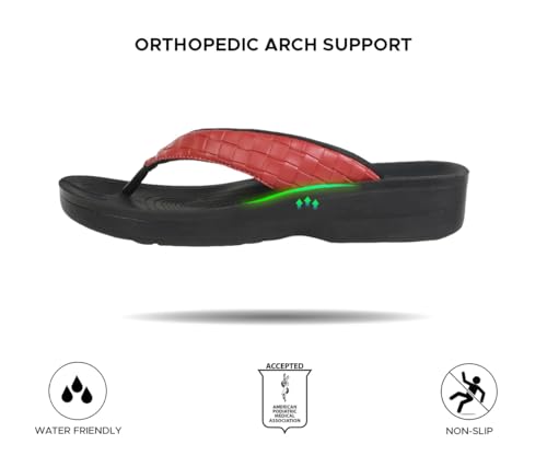 Image of AEROTHOTIC Comfortable Arch Support Flip Flops for Women Orthotic Sandals