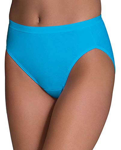 Fruit of the Loom Women's 6 Pack Assorted Cotton Hi-Cut Panties