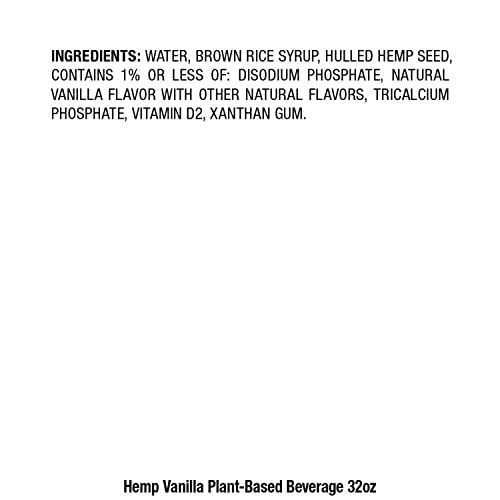 Pacific Foods Hemp Vanilla Plant-Based Beverage, 32 Ounce #TOP3