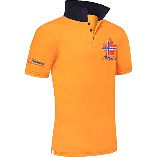 Nebulus Poloshirt Sandy Herren, Polohemd mit Stickerei für Männer, Hemd Kurzarm Shirt Male Cover