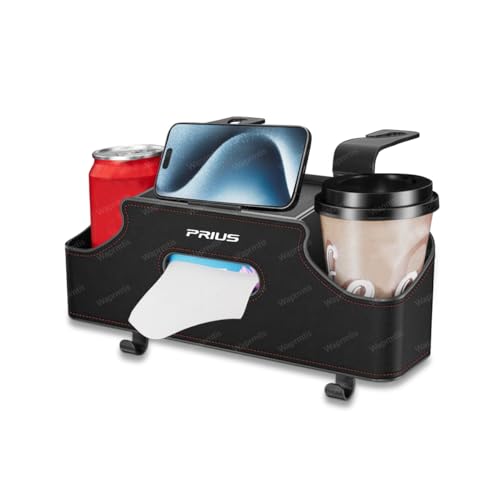 プリウス 車用シートバック 収納ボックス 多機能 大容量 後部座席用収納ポーチ プリウス 80系 50系 40系 30系 20系 プリウスα nz511 zvw30系 車ドリンクホルダー 後部座席 車用収納ボックス ティッシュケース カーシートフック PU