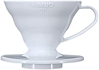 Hario V60 Plastic Coffee Dripper, Size 01, White